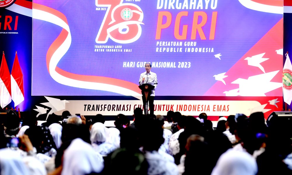 Presiden RI Jokowi Apresiasi Dedikasi Dan Kontribusi Guru Di Indonesia